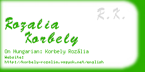 rozalia korbely business card