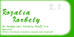 rozalia korbely business card